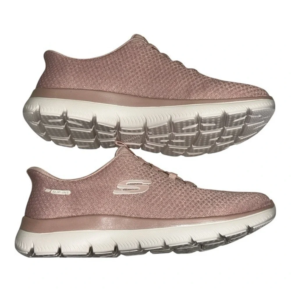 Skechers Summits Charming Glow Shoes Womens 11 Pink Rose Slip-in Sneakers 150289